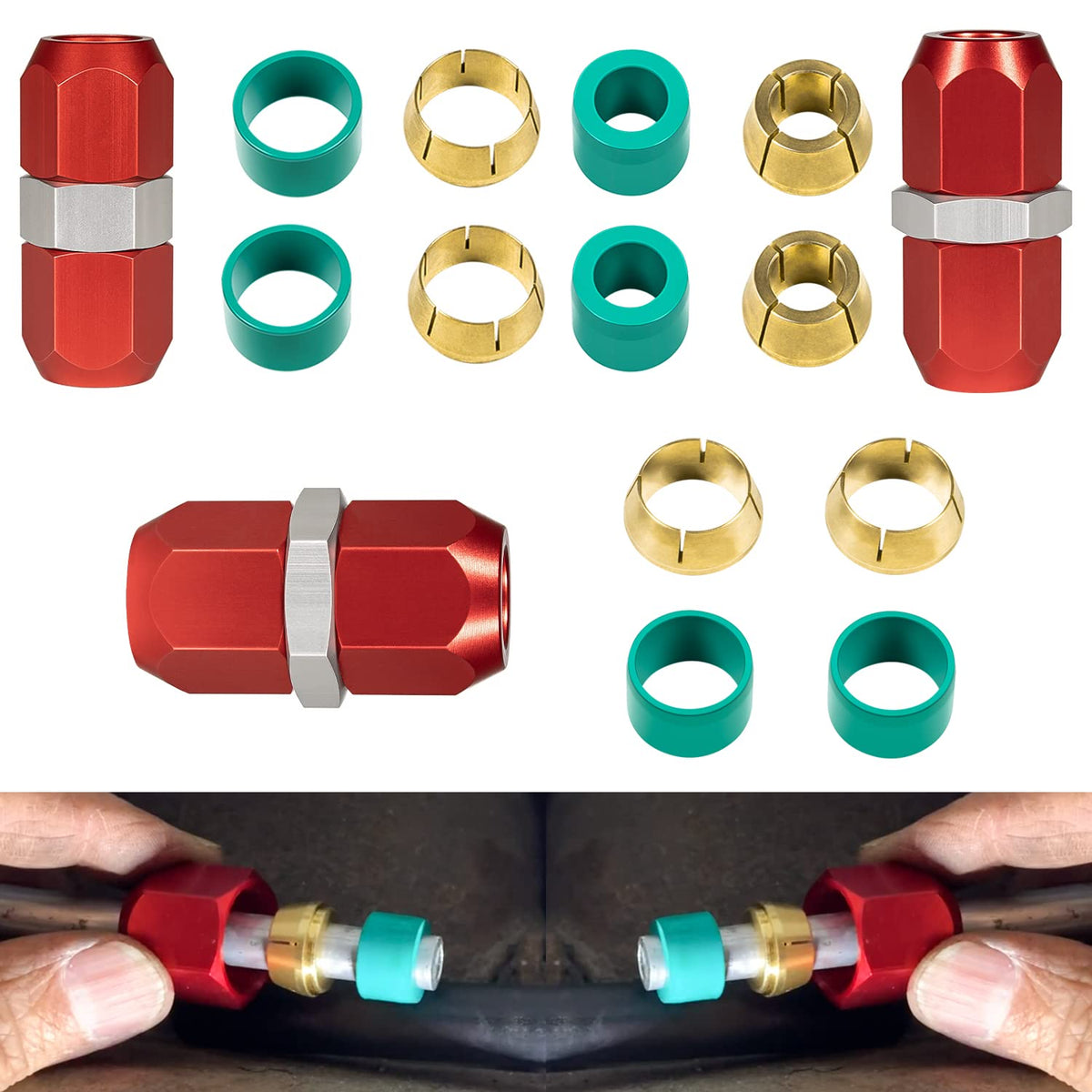 usvehj front packaging of splice connector kit showing contents and size benefit