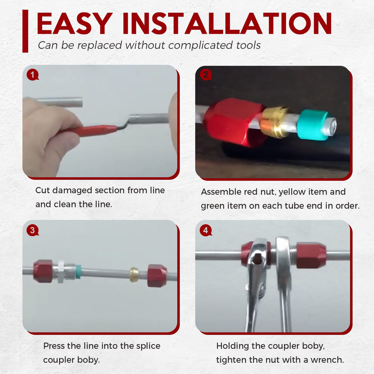 usvehj side-by-side comparison of 5/8, 1/2 and 3/8 splice sizes for correct selection