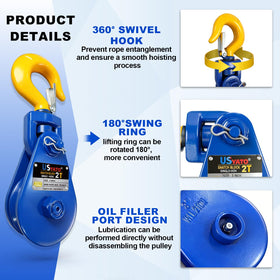 USYATO hook and safety latch detail securing anchor points for safer pulls