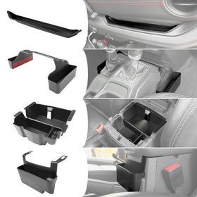 Utiiy front view of installed trays showing neat storage benefit