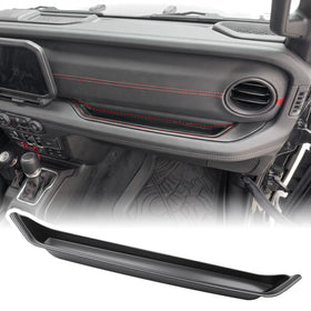 Utiiy installed front view showing neat passenger-side storage benefit