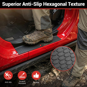 Utiiy textured surface close-up improving traction and safety