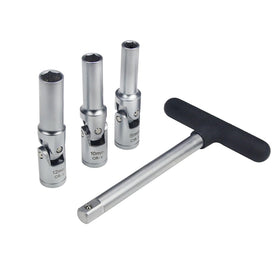 UTMALL front view of glow plug socket set showing included tools and benefits
