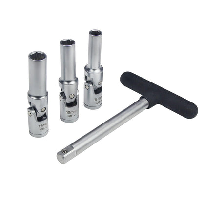 UTMALL front view of glow plug socket set showing included tools and benefits