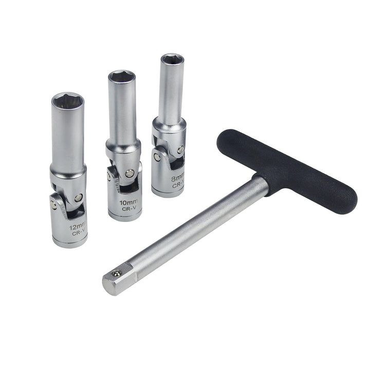 UTMALL front view of glow plug socket set showing included tools and benefits