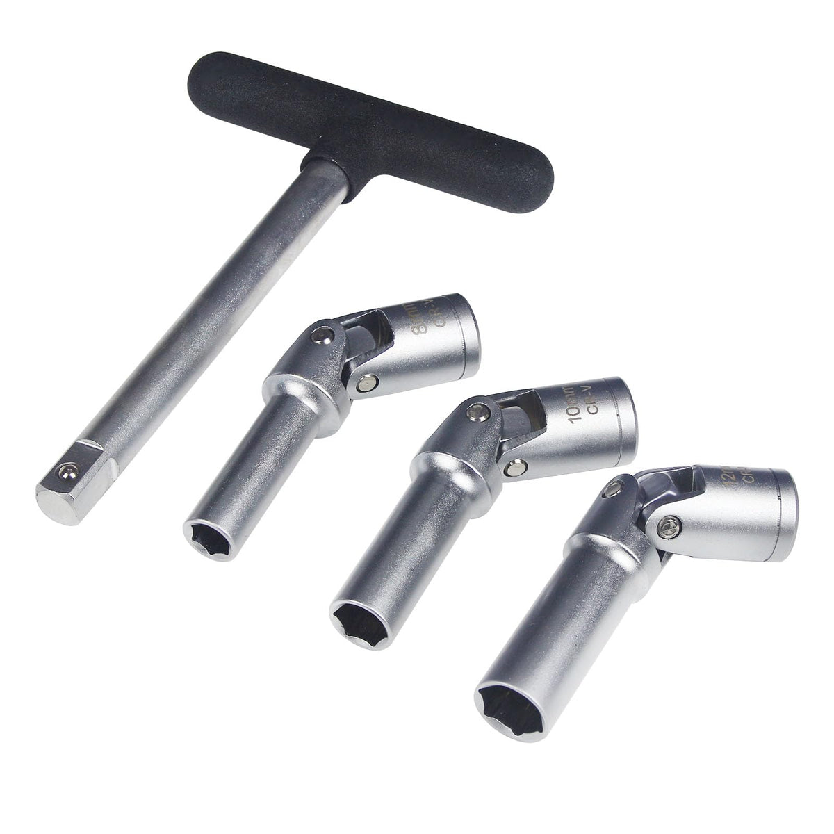UTMALL sockets beside ruler showing length and scale benefit for deep plugs