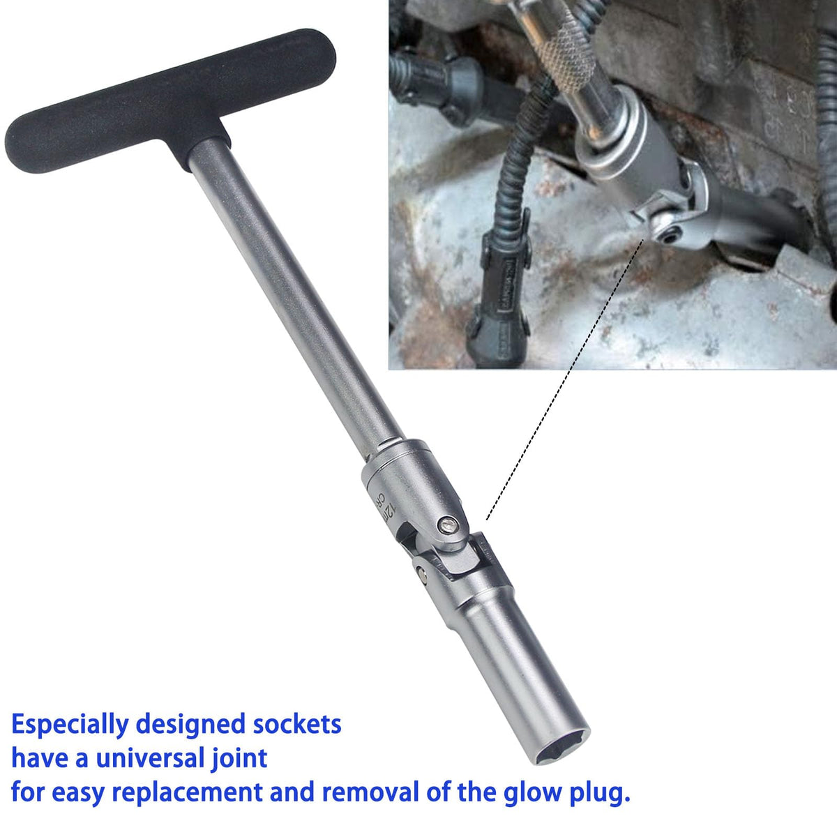 UTMALL 145mm T-bar extension shown full length for better leverage