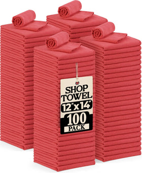 Utopia Towels front packaging showing 100-pack and red color benefits