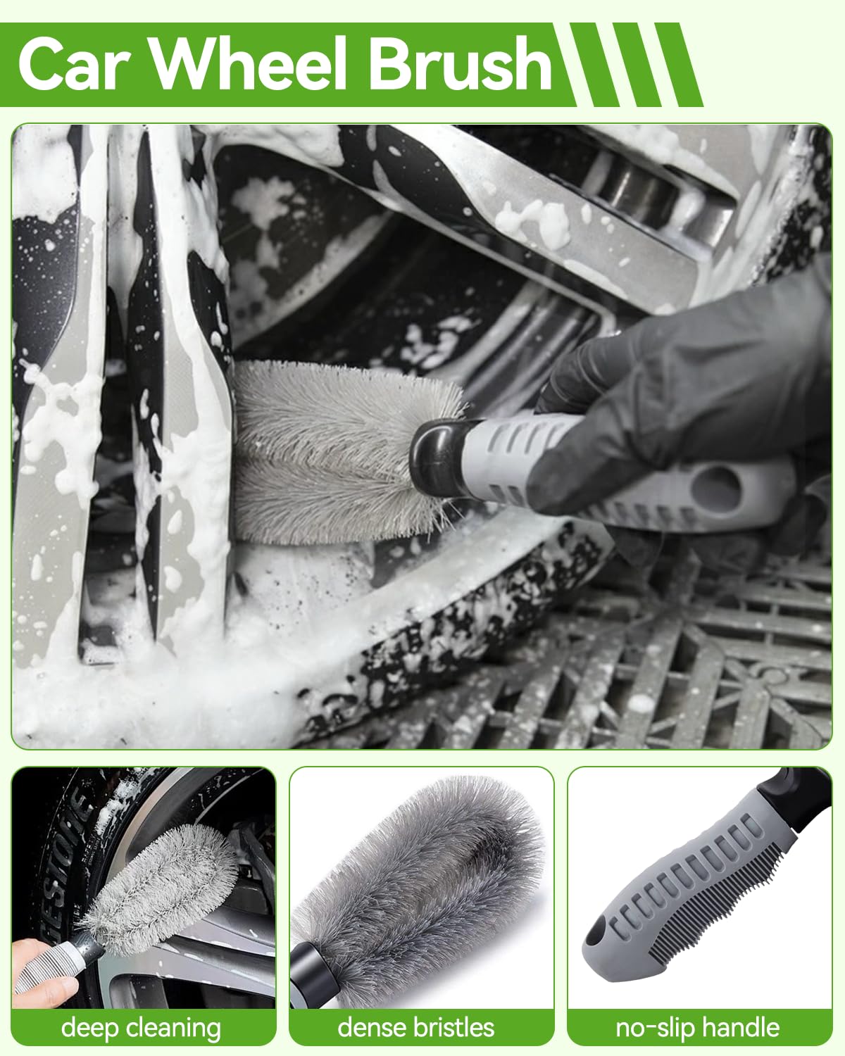 @utos detailing brush cleaning trim and seams for precise spot cleaning