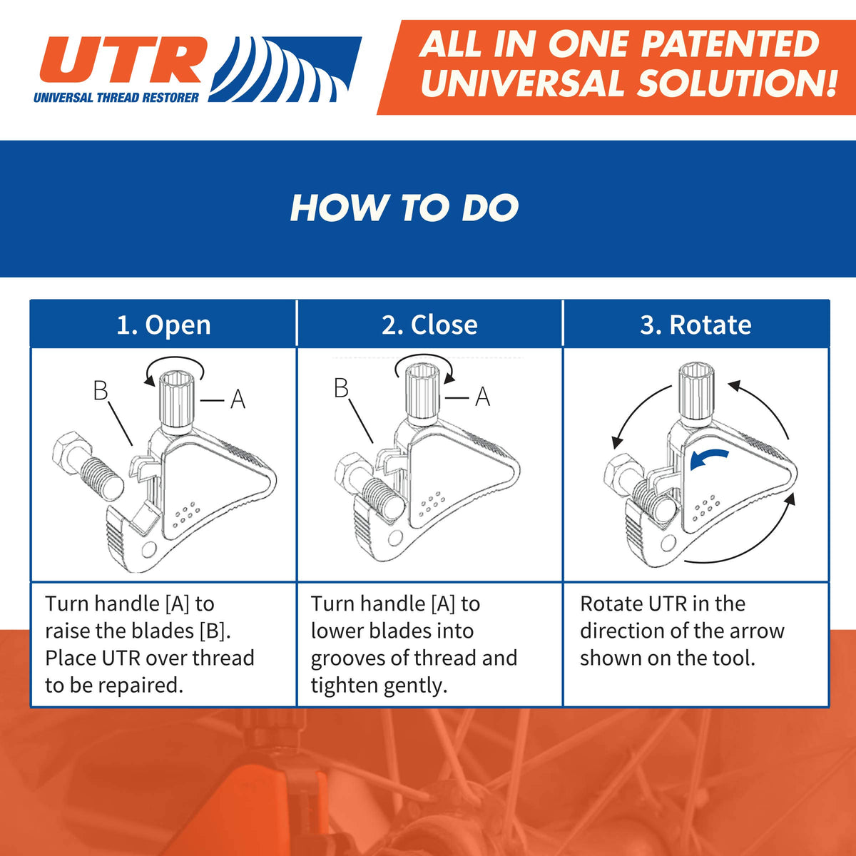 UTR material and finish detail highlighting durable construction and long-term resistance