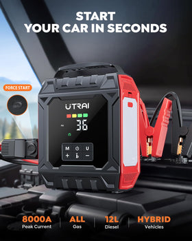 UTRAI detachable magnetic 1000LM light attached to hood providing hands-free illumination.