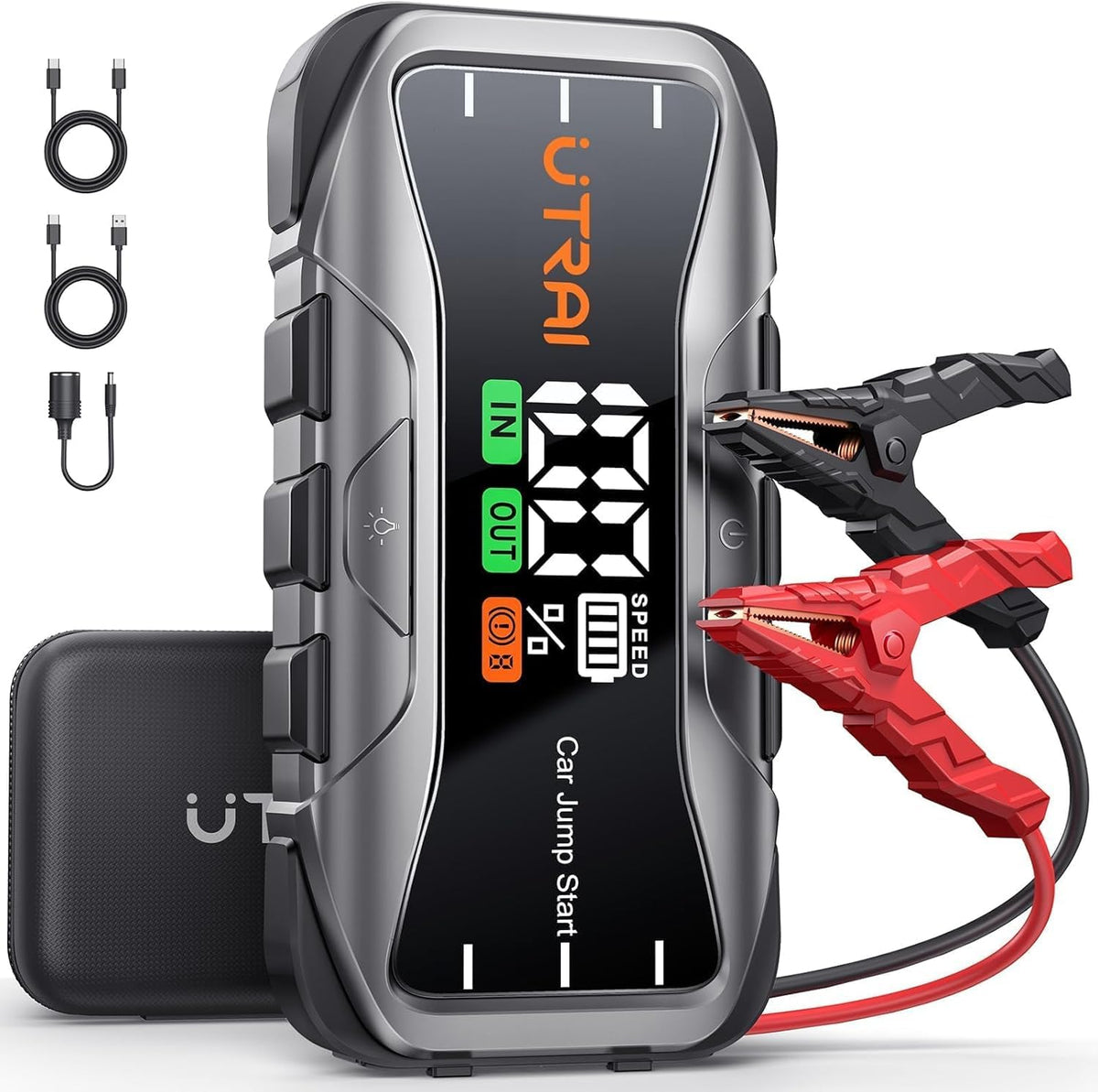 UTRAI front view showing rugged housing and controls, confident roadside readiness