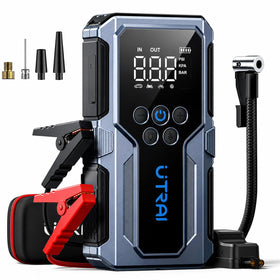 UTRAI JS-9 front view showing jump starter and inflator combined, reliable roadside power