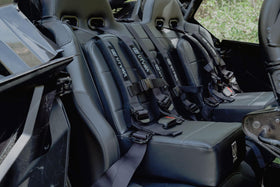 UTVMA back pad detail showing 2-inch support for improved posture