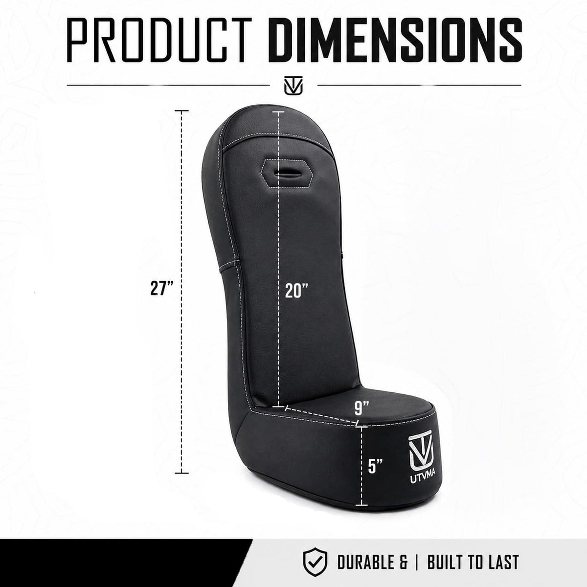 UTVMA bump seat shown in trail lifestyle setting emphasizing comfort on rough terrain