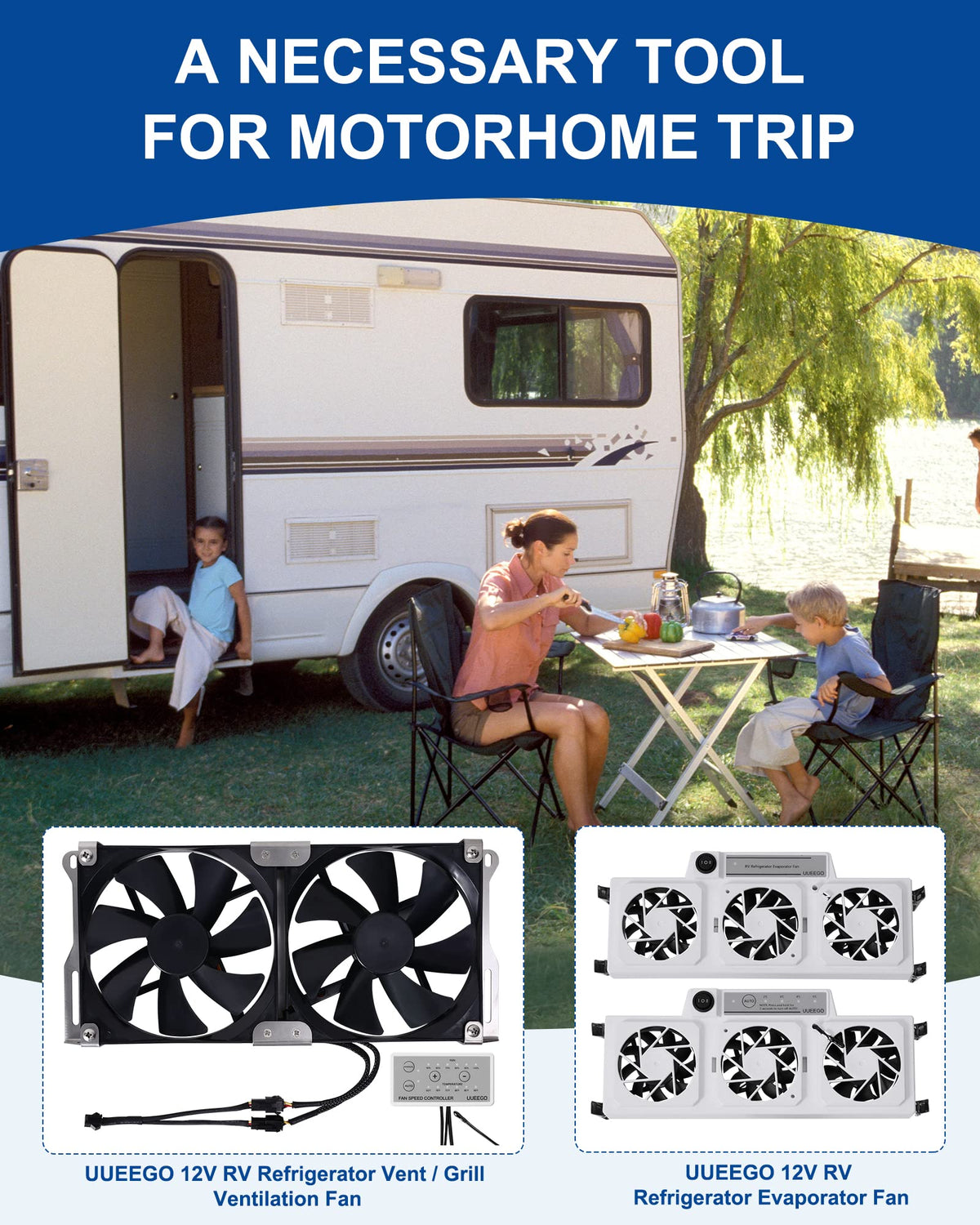 uueeGo installed in camper kitchen showing practical cooling upgrade