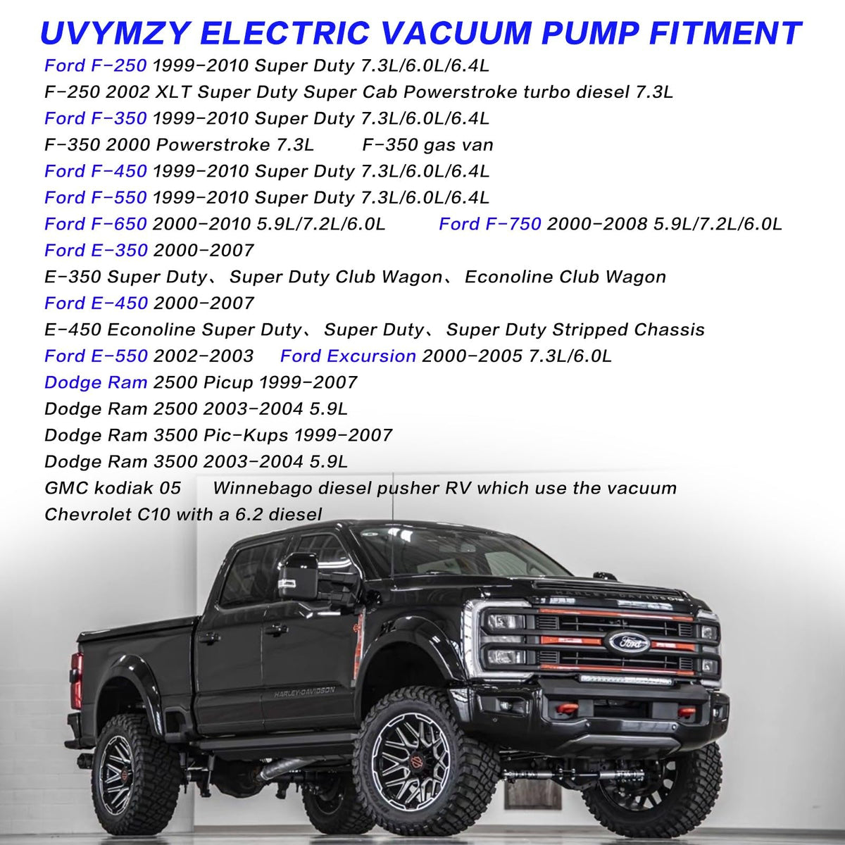UVYMZY pump with included brackets and grommets for secure mounting