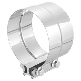 uxcell front view of 6-inch stainless clamp showing full-wrap seal and durability