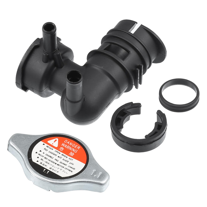 uxcell front view of radiator filler neck showing fitment and robust construction benefit