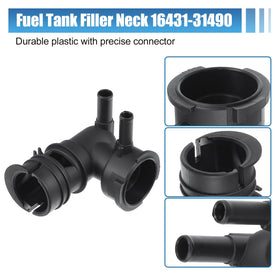uxcell filler neck installed in engine bay illustrating direct-fit replacement benefit