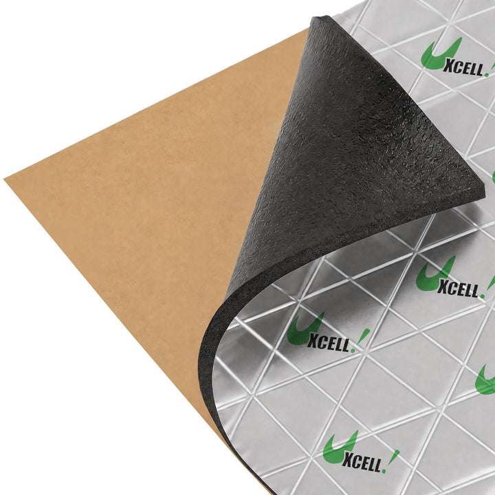 uxcell front packaging showing 40x40 sheet and folded compact delivery benefit