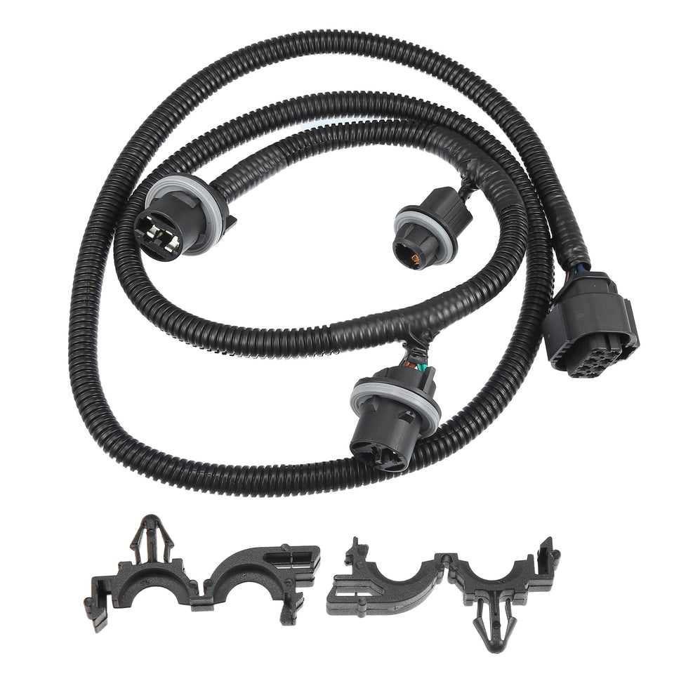 uxcell front view of driver-side tail harness showing fitment and easy replacement benefit