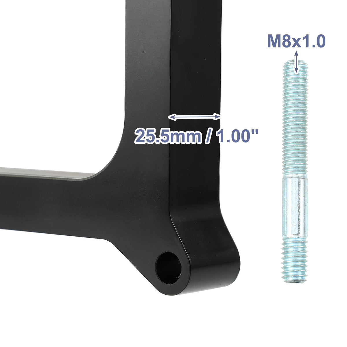 uxcell side profile showing 1-inch height for increased plenum volume