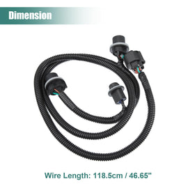 uxcell wiring length scaled against ruler to show correct fitment benefit
