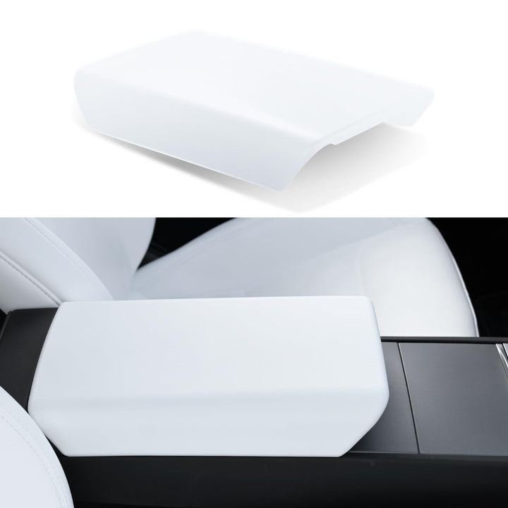 Uxcer front view of center console cover showing exact Tesla fit and protection
