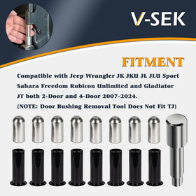 V-SEK stainless steel pin guide close-up highlighting rust resistance and precise fit