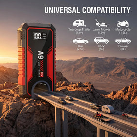 VACASSO A9 beside hand for scale showing portable, space-saving size
