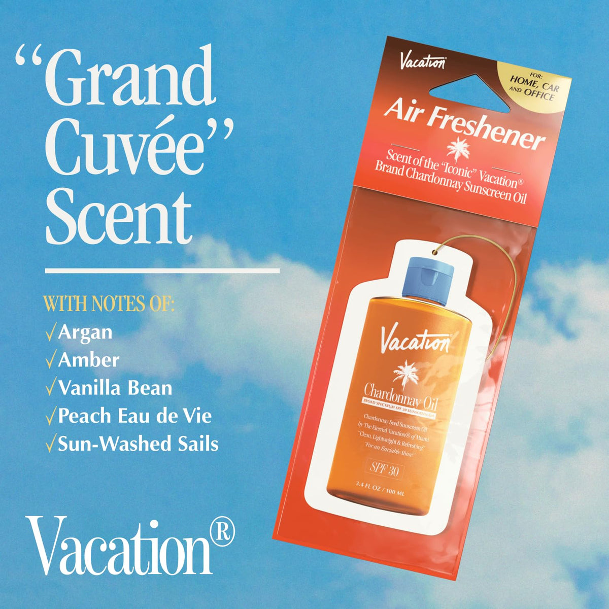 VACATION stack of six packaged fresheners offers value and scent variety