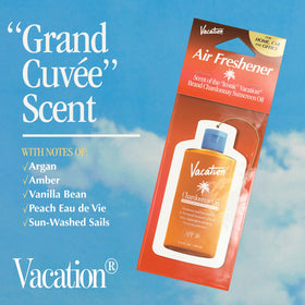 VACATION stack of six packaged fresheners offers value and scent variety