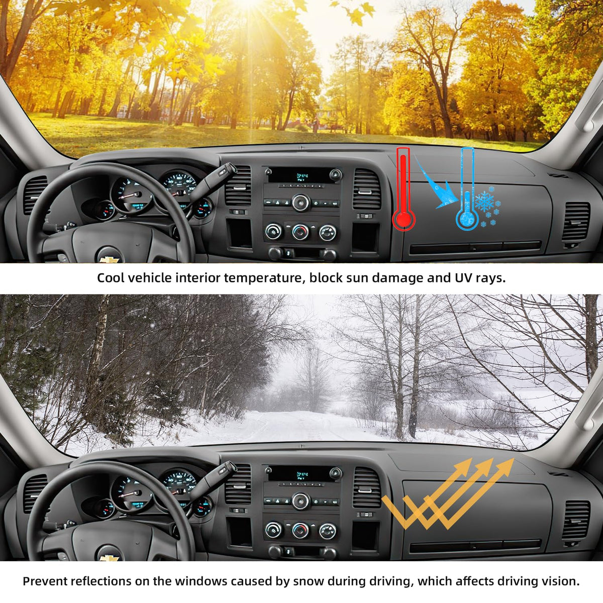 VAFMOLEI installed on driver side reducing glare and improving sightline