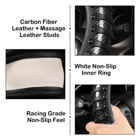 vaitarkli driver gripping the wheel cover, shows enhanced non-slip control and comfort