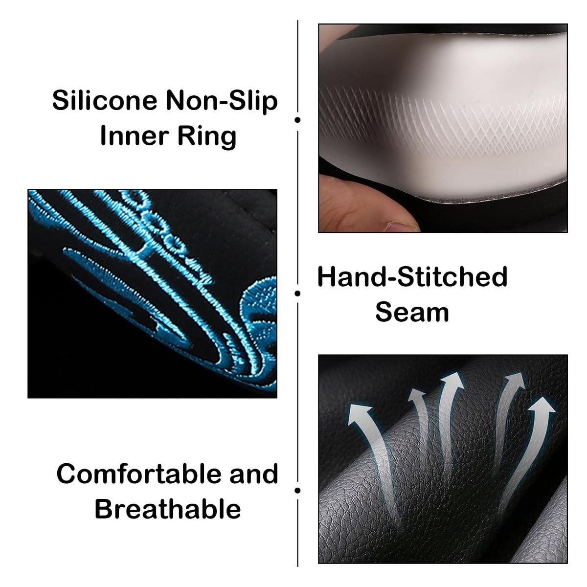 vaitarkli hand comparing size to show 14.5–15 inch fit and easy installation