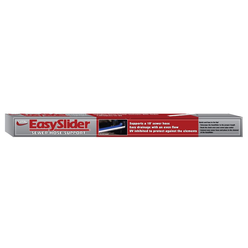 Valterra Easy Slider front packaging showing three sections and chain for compact storage