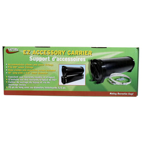 Valterra carrier interior with sewer fittings organized for easy access