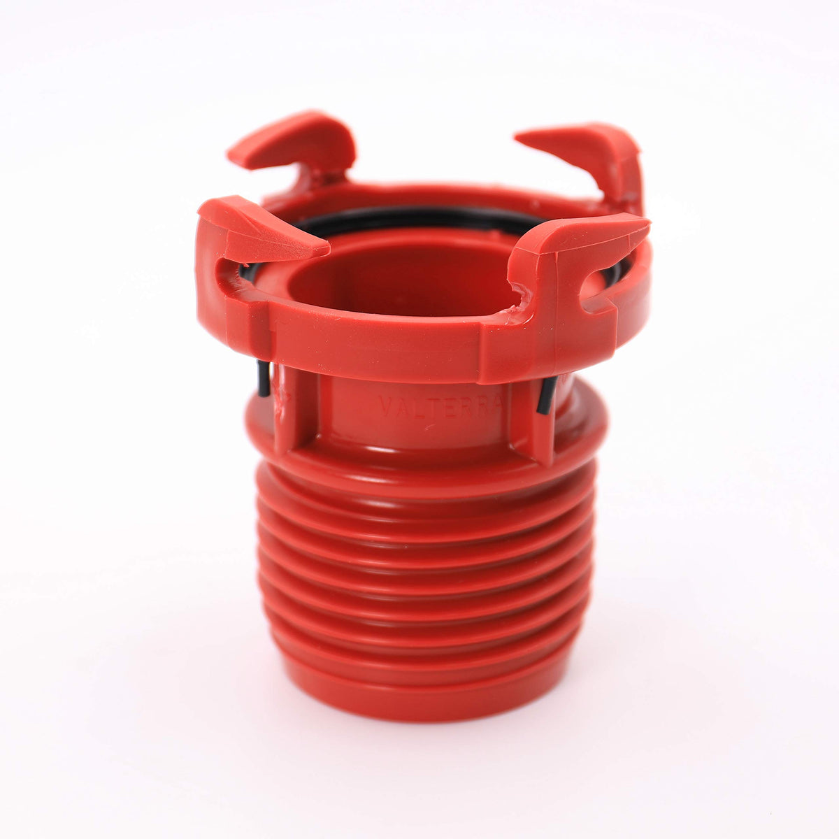 Valterra adapter in use at dump station demonstrating cleaner draining