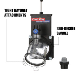 Valterra Flush King anti-siphon valve inside showing fresh-water protection