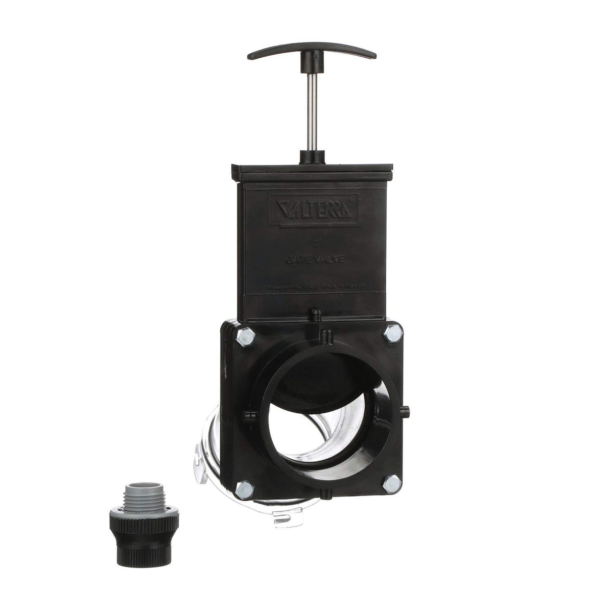 Valterra Flush King swivel action in use showing tangle-free hose positioning