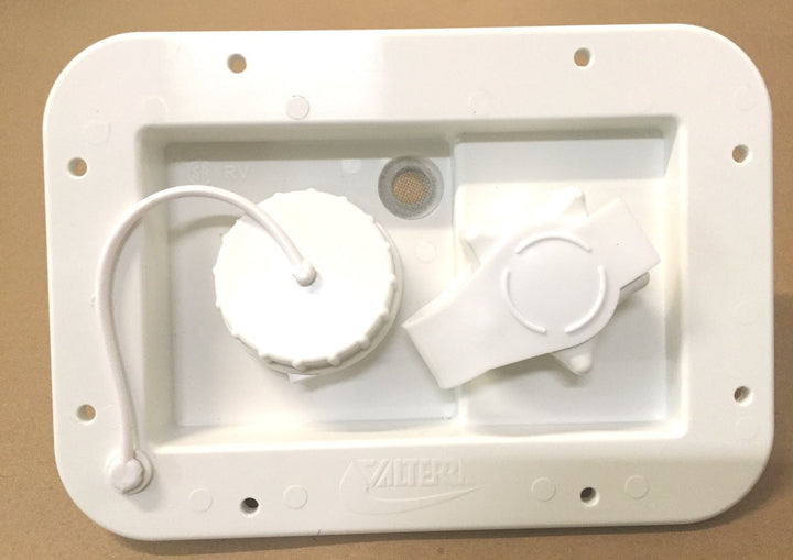Valterra front faceplate showing compact inlet and clean design benefit
