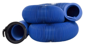 Valterra 20-foot blue hose front view showing length and storage benefit