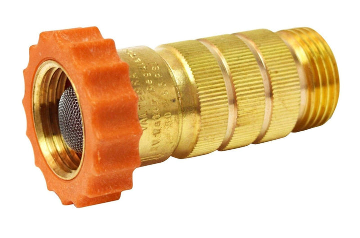 Valterra regulator front view showing lead-free brass and durable construction benefit