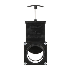 Valterra gate valve front view showing hub and paddle, durable and easy to operate