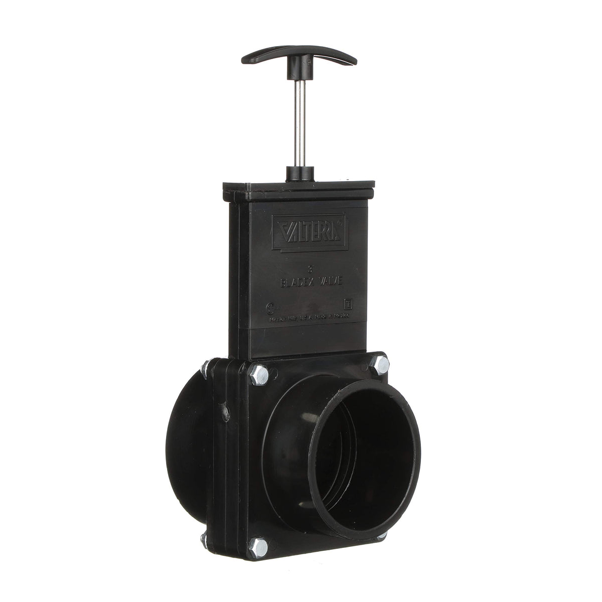 Valterra gate valve installed on RV plumbing, provides leak-resistant shutoff