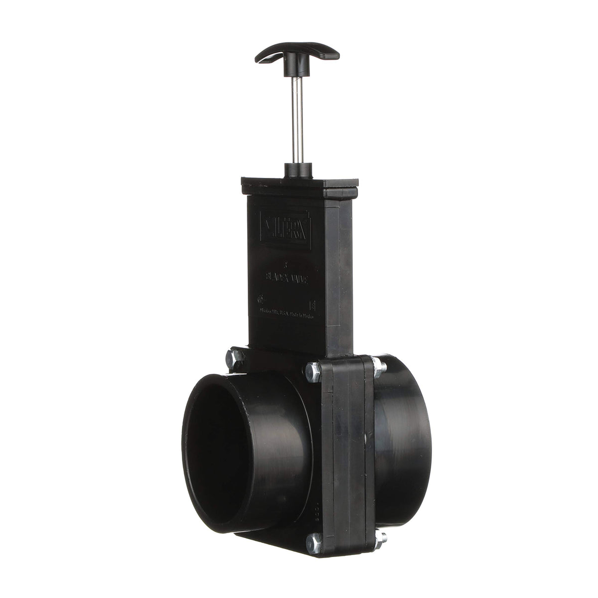 Valterra valve next to measuring tape for scale, shows 3-inch hub fit