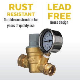Valterra regulator threaded connection detail demonstrating secure spigot and hose seal