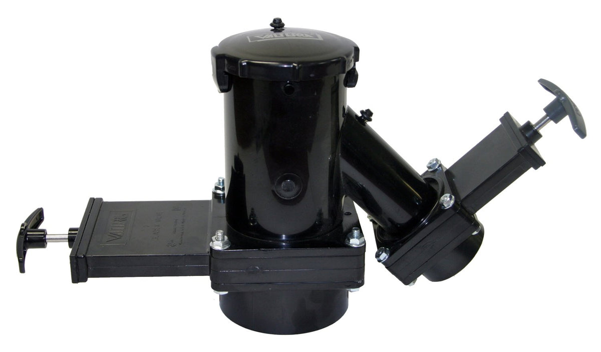 Valterra T38 front view showing dual valves and bayonet cap for clean dumping