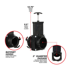 Valterra T58 with RV valve handle showing easy operation and control